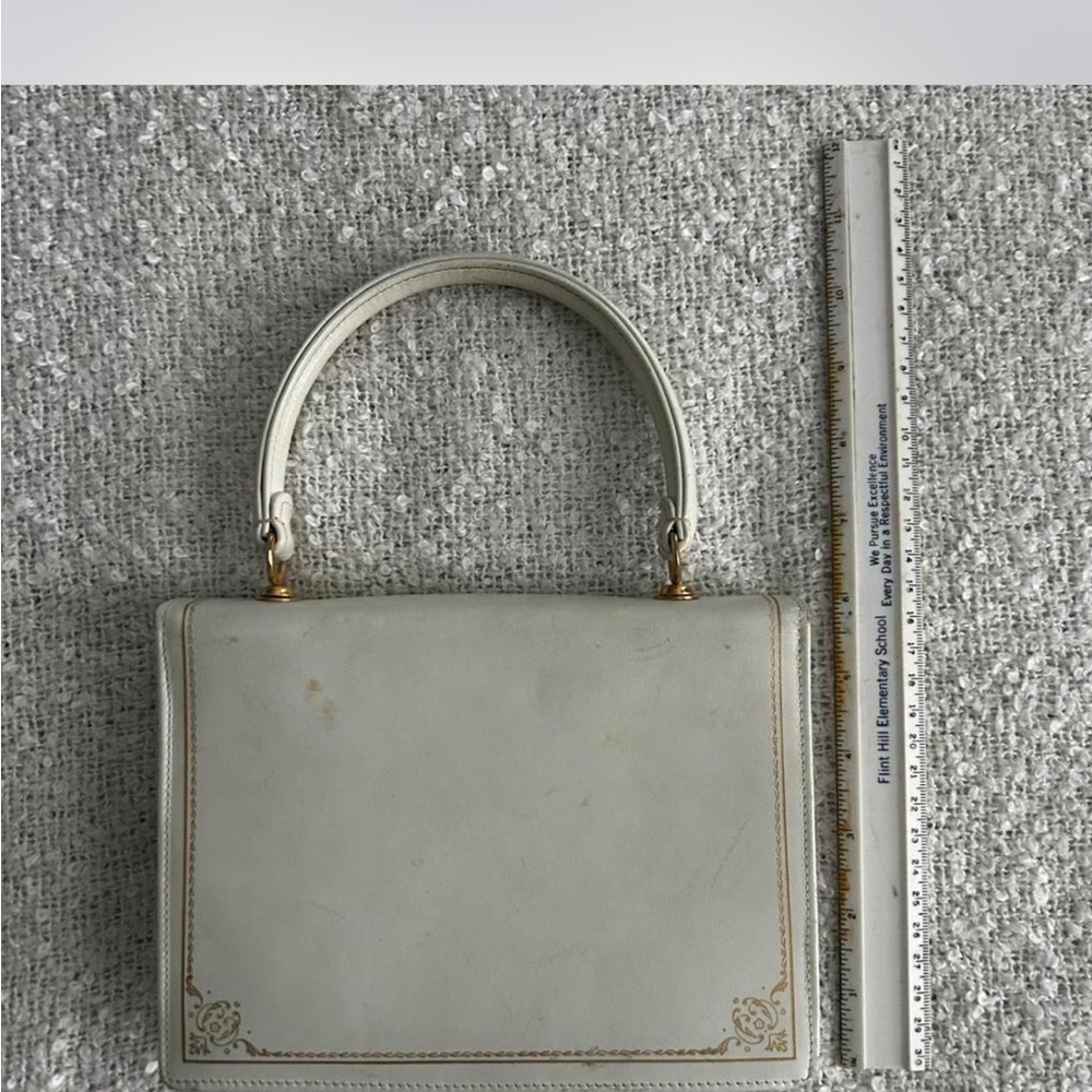 Vintage Misuri Kelly Del Taglia cream leather handbag - Picture 4 of 8